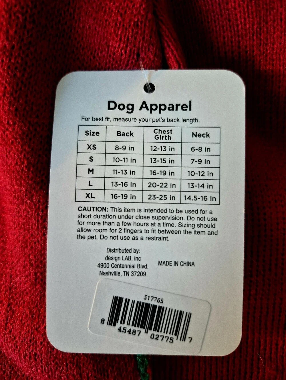 NWT Large Red Holiday Dog Sweater w/Toys